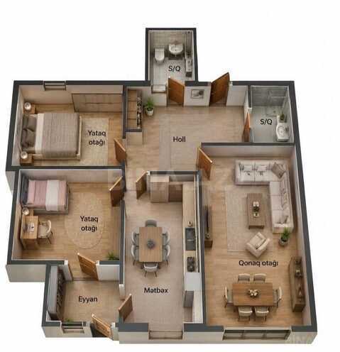 Продаётся 3-комн. новостройка 112 м², м. Нариман Нариманов, photo 4 from 10