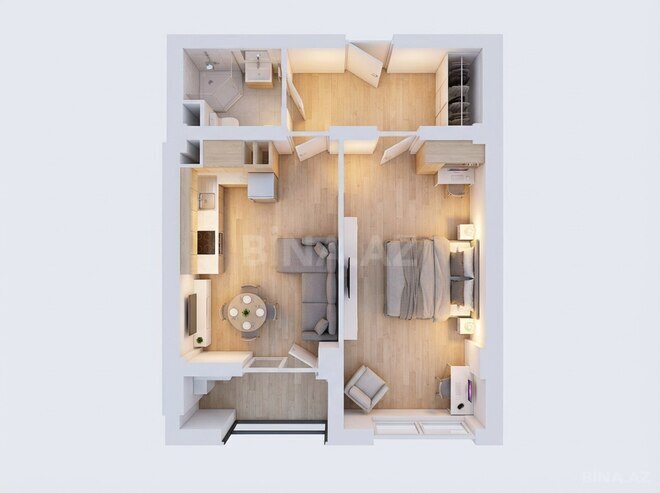 Satılır 1 otaqlı yeni tikili 54 m², Yeni Yasamal q., photo 17 from 18
