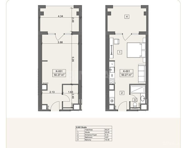 Satılır 1 otaqlı yeni tikili 51 m², Sea Breeze q., photo 4 from 10