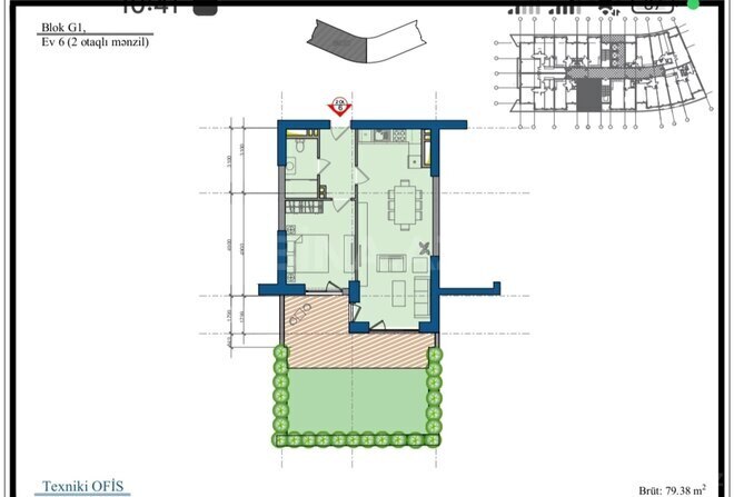 Satılır 2 otaqlı yeni tikili 80 m², Biləcəri q., photo 4 from 6