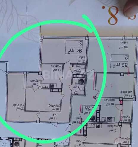 Продаётся 3-комн. новостройка 94 м², м. Нефтчиляр, photo 9 from 16
