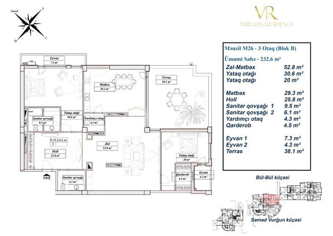 Satılır 4 otaqlı yeni tikili 232.6 m², Nizami m., photo 15 from 16