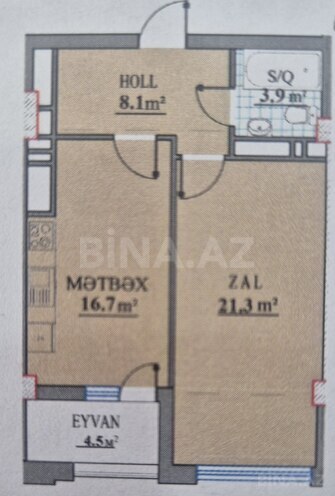 Продаётся 2-комн. новостройка 60 м², пос. Ени Гюнешли, photo 11 from 12