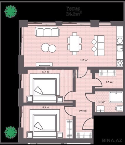 Продаётся 3-комн. новостройка 131.2 м², пос. Sea Breeze, photo 9 from 10