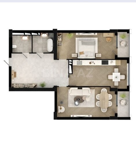 Продаётся 2-комн. новостройка 117.2 м², м. Кероглу, photo 4 from 8