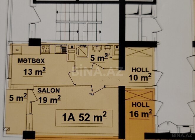 Satılır 2 otaqlı yeni tikili 51 m², Qara Qarayev m., photo 8 from 9