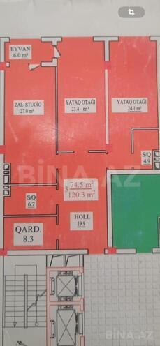 Продаётся 3-комн. новостройка 121 м², м. Гянджлик, photo 5 from 11