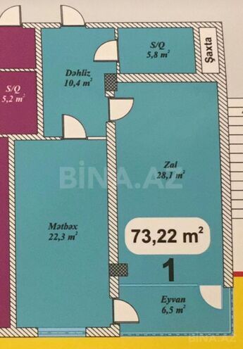 Продаётся 1-комн. новостройка 73 м², м. Ахмедлы, photo 3 from 13