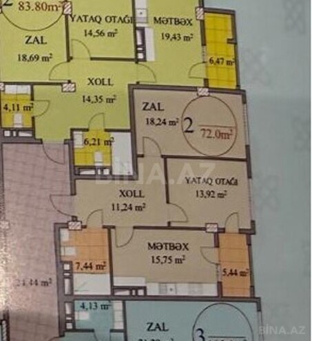 Satılır 2 otaqlı yeni tikili 72 m², Nərimanov r., photo 3 from 7