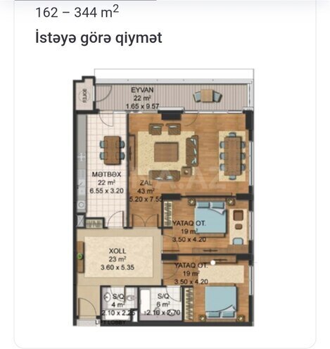 Satılır 3 otaqlı yeni tikili 157 m², Ağ şəhər q., photo 10 from 11