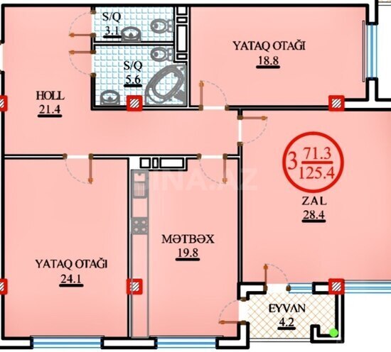 Satılır 3 otaqlı yeni tikili 125.4 m², Şıxov q., photo 4 from 29