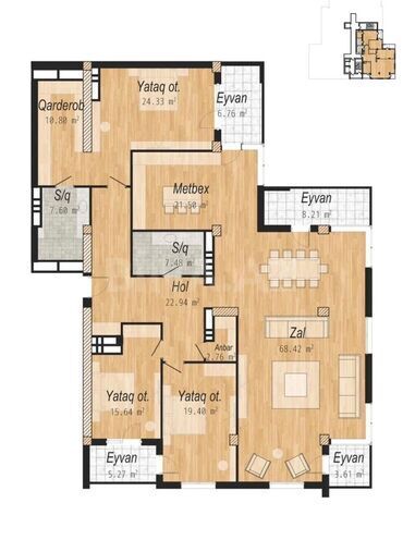 Продаётся 4-комн. новостройка 225 м², м. Шах Исмаил Хатаи, photo 3 from 32