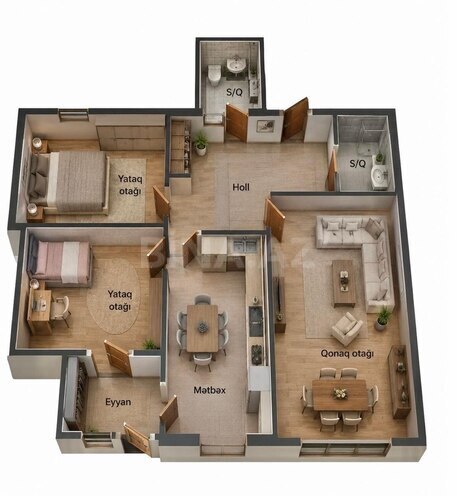 Satılır 3 otaqlı yeni tikili 112 m², Nəriman Nərimanov m., photo 7 from 8