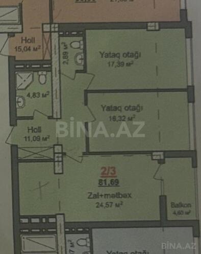Satılır 3 otaqlı yeni tikili 81 m², Qara Qarayev m., photo 6 from 7