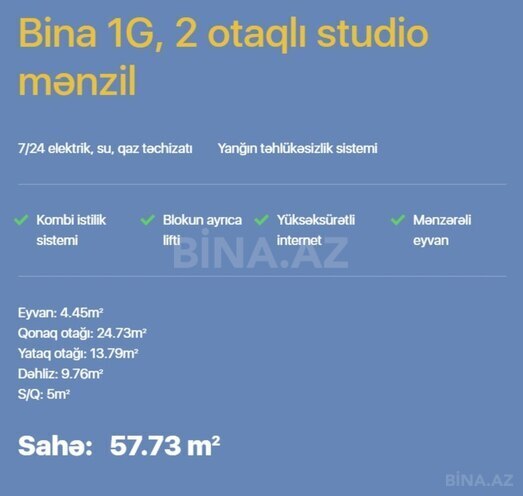 Satılır 1 otaqlı yeni tikili 57.6 m², Abşeron r., photo 12 from 19