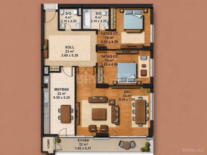 Satılır 3 otaqlı yeni tikili 157 m², Ağ şəhər q., photo 12 from 16