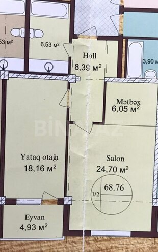Satılır 2 otaqlı yeni tikili 69 m², Qara Qarayev m., photo 11 from 13