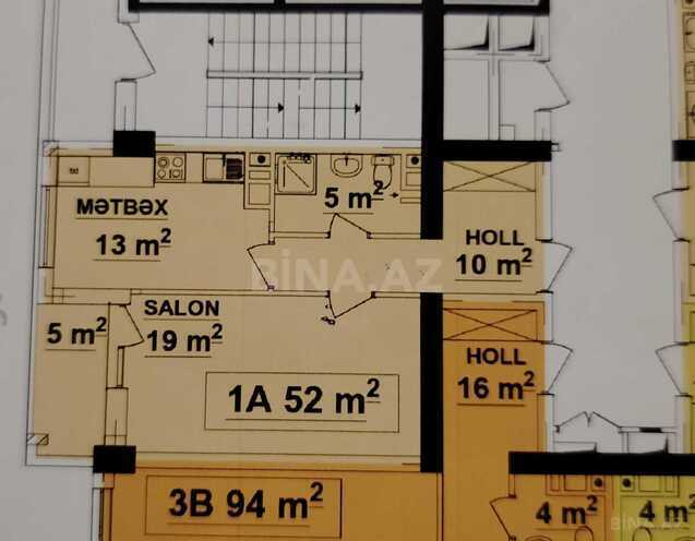 Продаётся 2-комн. новостройка 52 м², м. Кара Караев, photo 6 from 9