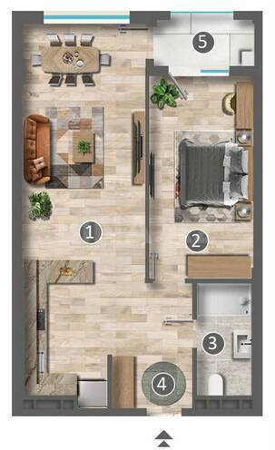 Satılır 2 otaqlı yeni tikili 72.8 m², photo 4 from 8