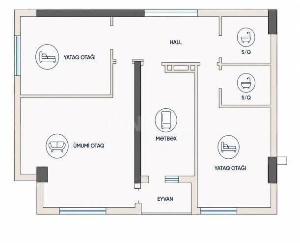 Satılır 3 otaqlı yeni tikili 96 m², Badamdar q., photo 3 from 9