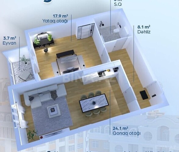Satılır 2 otaqlı yeni tikili 49.5 m², Abşeron r., photo 6 from 17