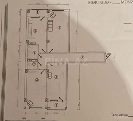 Satılır 3 otaqlı yeni tikili 108 m², Qara Qarayev m., photo 4 from 8