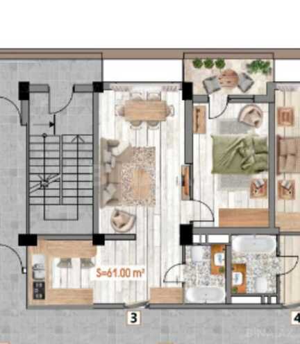 Продаётся 2-комн. новостройка 61 м², пос. Бакиханова, photo 10 from 22