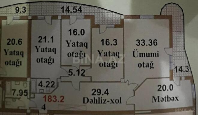 Satılır 4 otaqlı yeni tikili 183 m², İnşaatçılar m., photo 12 from 13
