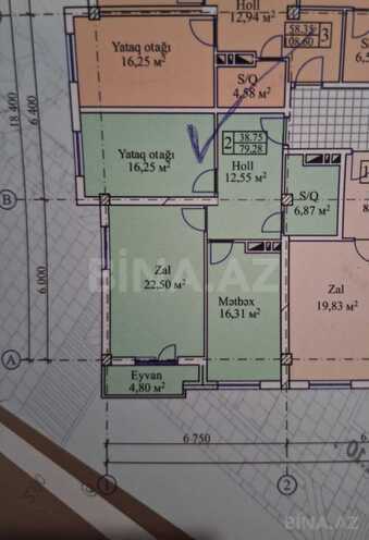 Продается 2-комн. новостройка 80 м², м. Кара Караев, photo 7 from 14