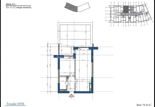 Satılır 1 otaqlı yeni tikili 79.8 m², Biləcəri q., photo 1 from 6