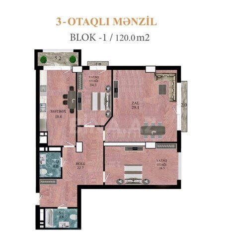Satılır 3 otaqlı yeni tikili 120 m², 28 May m., photo 8 from 9