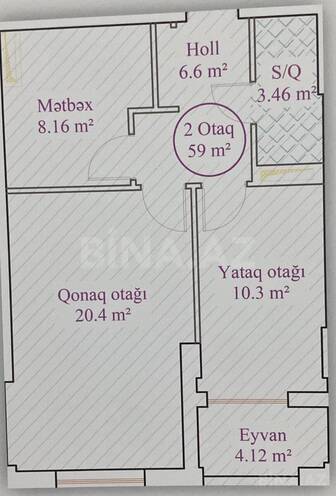 Satılır 2 otaqlı yeni tikili 60 m², Memar Əcəmi m., photo 4 from 8
