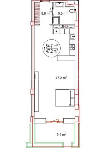 Satılır 1 otaqlı yeni tikili 94.1 m², Sea Breeze q., photo 6 from 12