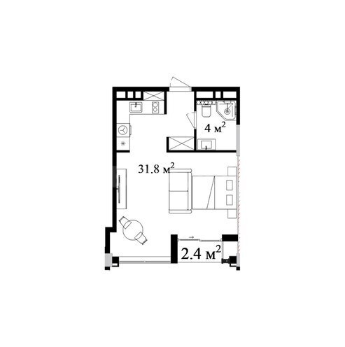 Satılır 1 otaqlı yeni tikili 45.9 m², Nardaran q., photo 7 from 8