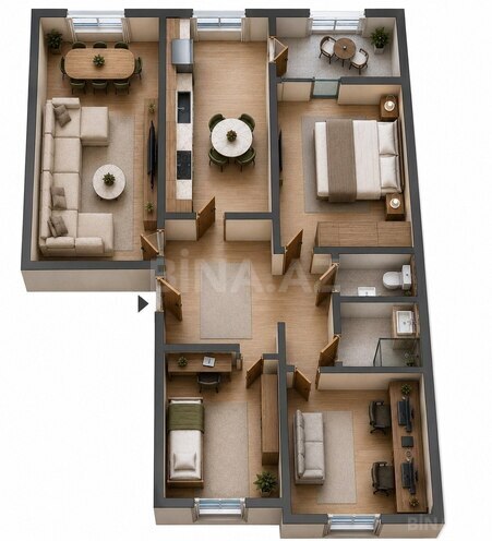 Продаётся 4-комн. вторичка 110 м², пос. Карачухур, photo 14 from 15