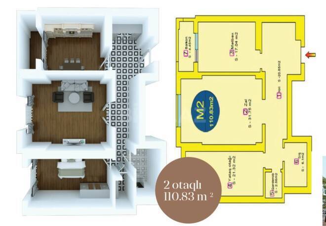 Satılır 2 otaqlı yeni tikili 111 m², Nərimanov r., photo 13 from 14