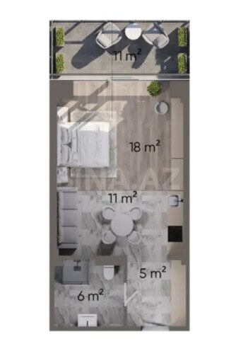 Satılır 1 otaqlı yeni tikili 51.4 m², Sea Breeze q., photo 6 from 8