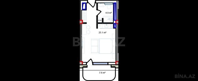 Продаётся 1-комн. новостройка 45.2 м², пос. Нардаран, photo 9 from 10