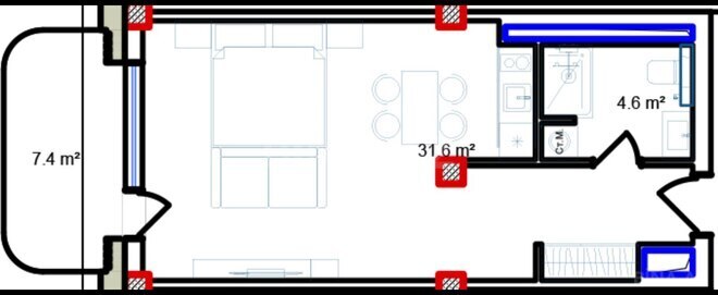 Продаётся 1-комн. новостройка 52.4 м², пос. Нардаран, photo 9 from 10