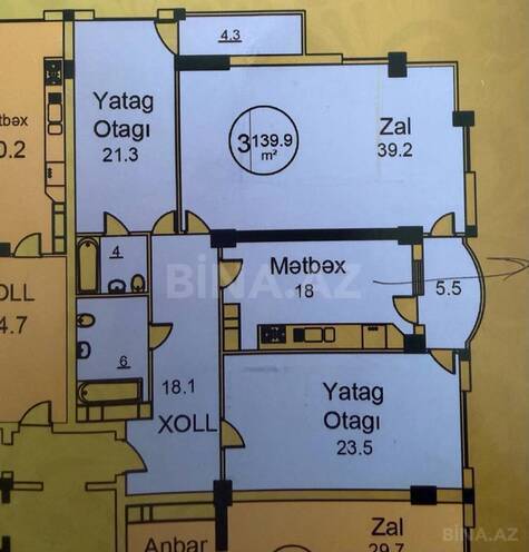 Satılır 3 otaqlı yeni tikili 140 m², 28 May m., photo 3 from 7