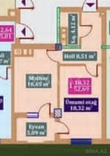 Продаётся 2-комн. новостройка 55 м², м. Кара Караев, photo 3 from 8
