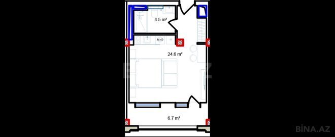 Satılır 1 otaqlı yeni tikili 43.8 m², Nardaran q., photo 9 from 10