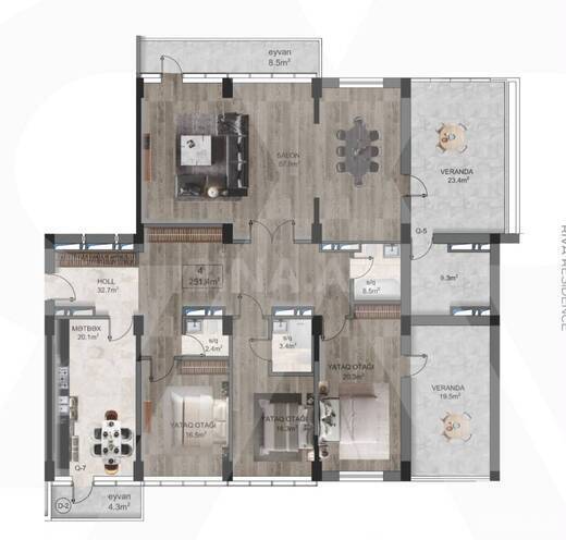 Продается 4-комн. новостройка 251.4 м², м. Шах Исмаил Хатаи, photo 4 from 20