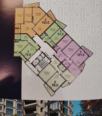 Продаётся 2-комн. новостройка 72 м², м. Низами, photo 4 from 15