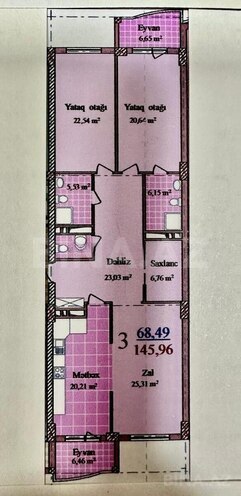 Продаётся 3-комн. новостройка 146 м², м. Нефтчиляр, photo 9 from 10