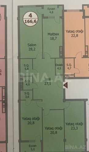 Продаётся 4-комн. новостройка 167 м², м. Нариман Нариманов, photo 4 from 6