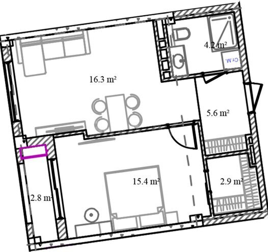 Продаётся 2-комн. новостройка 55.7 м², пос. Нардаран, photo 18 from 19