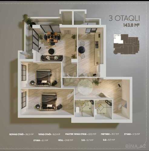 Продаётся 3-комн. новостройка 144 м², м. 28 мая, photo 3 from 7