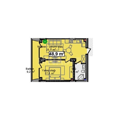 Satılır 2 otaqlı yeni tikili 58.1 m², Nardaran q., photo 8 from 9