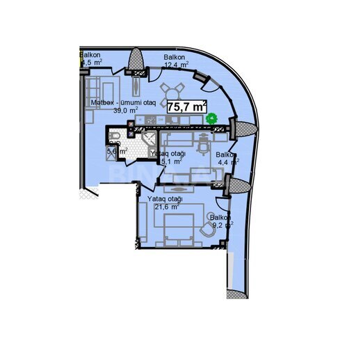 Satılır 3 otaqlı yeni tikili 106.2 m², Nardaran q., photo 8 from 9